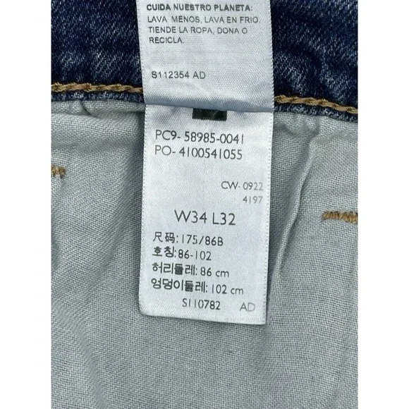 Vintage Levi Strauss Signature Relaxed Fit 5 Pocket Denim Jeans Straight 34X32 - Picture 11 of 15